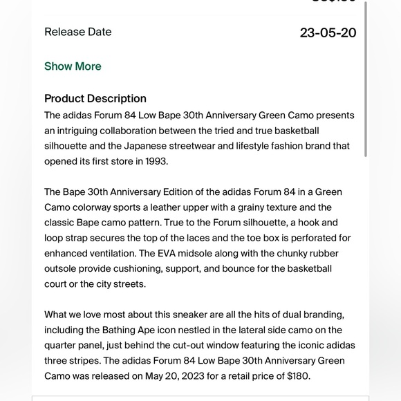 BAPExADIDAS forum 84 low - Picture 4 of 16